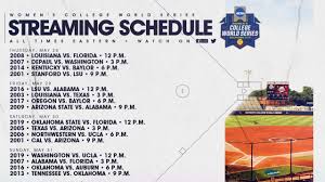 2016 ncaa division i baseball tournament. Women S College World Series Games To Re Air On Facebook And Twitter Ncaa Com