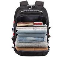 Amazon.com: Mochila grande de viaje y para laptop, es impermeable,  antirrobo, con cerradura y puerto de carga USB, para negocios, hombres,  mujeres, ...