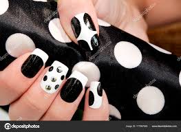 Black And White French Manicure Black White French Manicure