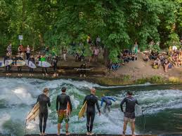 Englischer Garten Munich Germany Surfing