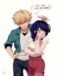 She is also the main love interest of adrien agreste/cat noir. Marinette Dupain Cheng And Adrien Agreste Miraculous Ladybug Drawn By Ceejles Danbooru