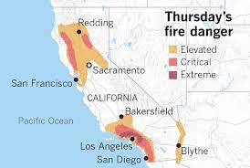 Maybe you would like to learn more about one of these? Extreme Or Critical Fire Danger Forecast For Thursday In California Los Angeles Times