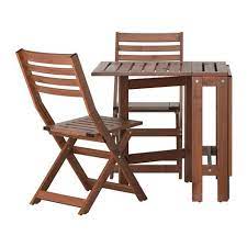 Home design | home decor. Amazon Com Ikea Table And 2 Folding Chairs Outdoor Brown Stained 2202 171129 1014 Garden Outdoor