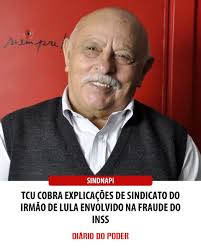 O Tribunal de Contas da União (TCU) determinou diligências ao Sindicato  Nacional dos Aposentados, Pensionistas e Idosos da Força Sindical  (Sindnapi), cujo vice-presidente é José Ferreira da Silva, o Frei Chico,  irmão
