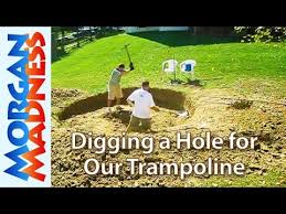 digging a hole for our trampoline youtube