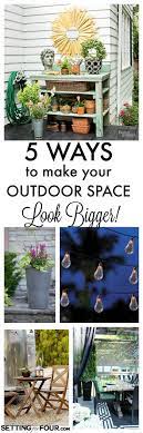 How To Make Your Small Outdoor Space Look Bigger Small Outdoor Spaces Small Outdoor Patios Diy Backyard
