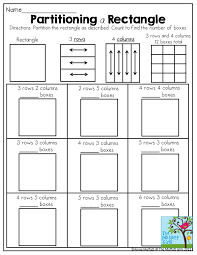 Partitioning A Rectangle An Activity To Help Students Understand Arrays With Rows And Columns To Help Visualize How Math Lessons Math School Second Grade Math