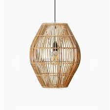 Elena Rattan Wicker Hanging Lamp Lighting For Living