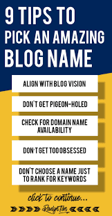 How To Pick An Amazing Blog Name With Real Examples Blog Names Creative Blog Names Blog