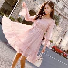 Autumn Fashion New Pink Dress Women Clothes Designer Aesthetic Chic Polka Dot O Neck Korean Brand Dresses Mash A Line Hipster Aliexpress Pink Dress Women Hipster Dress Nice Dresses