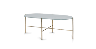 A beautiful thick glass top and two interlocking wood base pieces in walnut finish. Black Glass Coffee Tables Article