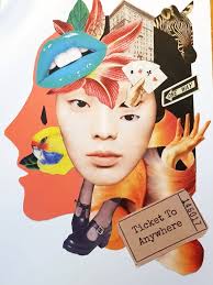 Collage, handcut and glue. Dare to begin.🦅