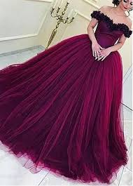 Glamorous Tulle Off The Shoulder Neckline Ball Gown Evening Dress With Handmade Flowers Elegant Prom Dresses Prom Dresses Long Prom Gowns