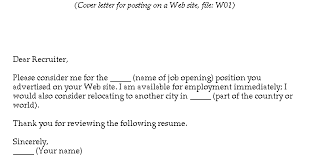 Fill In The Blank Cover Letters Resume Websites