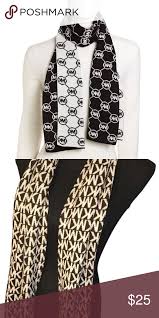 Black And White Scarf Png Michael Kors Scarves Like New Condition In 2020 Black And White Scarf Michael Kors Scarf Michael Kors