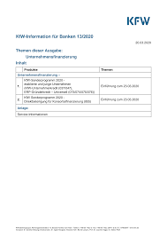 Https Www Kfw De Presse Newsroom Aktuelles Kfw Info Banken 13 2020 Pdf