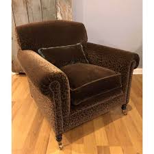 This George Smith Full Scroll Arm Chair Is In A Beautiful Leopard Print Textured Mohair With Nailheads It Has A Chair Green Armchair Comfortable Office Chair