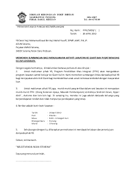 Surat sumbangan membina dewan serba guna terbuka. Surat Sponser Bowling