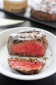 Add oil to hot pan, and then steak. Perfect Pan Seared Rib Eye Filets Baker By Nature
