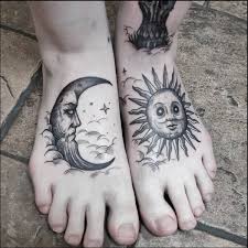Heart and peace sign tattoos on foot. 40 Beautiful Sun Tattoos Design And Ideas For Men And Women
