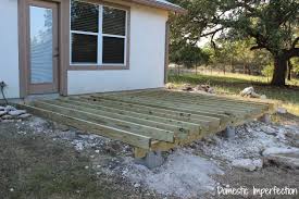 If necessary, you can also build the deck on top of the concrete blocks. Building The Deck Part Ii Domestic Imperfection