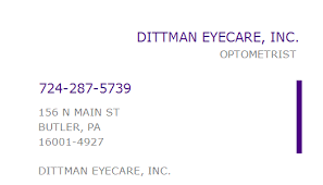 Hours may change under current circumstances 1073653564 Npi Number Dittman Eyecare Inc Butler Pa Npi Registry Medical Coding Library Www Hipaaspace Com C 2021