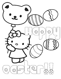 Home » hello kitty easter coloring pages » hello easter is a festival celebrated by christians globally as a day of resurrection of jesus christ. Hello Kitty Bear Balloon Eggs Easter Coloring Page H M Coloring Home