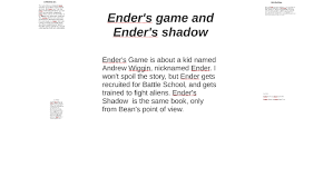 Enders Game And Enders Shadow By Karl Beck On Prezi