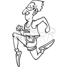 58 football clipart black and white vector / images. Black And White Man Running Clipart Commercial Use Gif Wmf Svg Clipart 168194 Graphics Factory