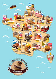 Carte Des Patisseries En France Carte De France Les Regions De France France