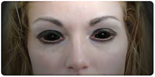 Image result for black sclera contacts