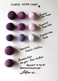 Purple Colour Chart For Colouring Sugarpaste In 2019