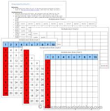 Multiplication Charts Instructions Multiplication Chart Montessori Math Montessori Math Activities