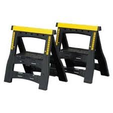 32 In Adjustable Folding Sawhorses Twin Pack 060622r At The Home Depot Adjustable Sawhorse Folding Sawhorse Sawhorse