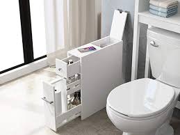 Amazon Com Spirich Home Slim Bathroom Storage Cabinet Free Standing Toilet Paper In 2020 Slim Bathroom Storage Slim Bathroom Storage Cabinet Bathroom Floor Cabinets