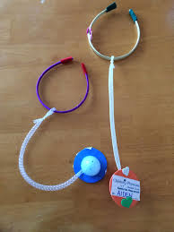 Diy Kids Stethoscope Headband Felt For Ear Piece Tubing Heart Stickers Dr Sticker Foam Cir Preschool Themes Nursing School Graduation Party Footprint Art