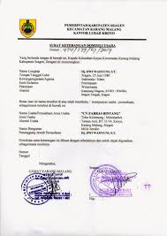 Setelah surat pengantar pembuatan surat keterangan domisili dari tingkat rt sudah anda dapatkan tahap selanjutnya anda datang ke kelurahan. Contoh Surat Keterangan Domisili Kota Malang Contoh Surat