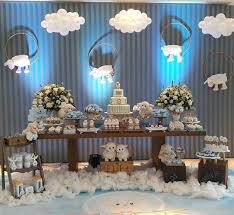 Baby Shower De Borreguitos Decoracion Bautizo Nino Decoraciones De Baby Shower Para Ninos Decoraciones De Fiestas Para Bebes