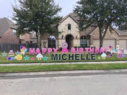 Birthday Lawn Signs Rental Long Island Sign Gypsies Yard Greetings Lordy Lordy Look Who S 40 We Can Help You Celebrate Big Party Decorations That W Happy Birthday Michelle Greetings Happy Birthday