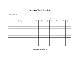 Shift planner template barca fontanacountryinn com. Blank Employee Work Schedule Template Word Doc Pdfsimpli