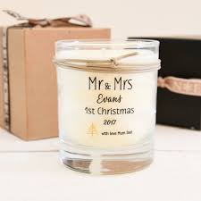 Personalised Mr And Mrs 1st Christmas Scented Candle By A Touch Of Verse Notonthehighstreet Com