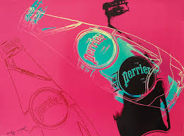 Andy warhol worked from his new york studio apartment that he dubbed as the factory and created many of his famous pop art paintings. 1983 Original Andy Warhol Pop Art Poster Perrier Advertisement Painting By Andy Warhol
