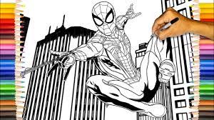 New coloring pages spider ham page girl man into the verse. Spider Man Ps4 Coloring Book Spider Man In The City Coloring Pages Youtube