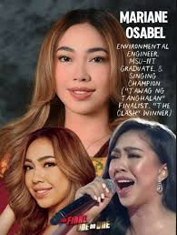 Mariane Faith Ignacio Osabel, born January 28, 1998, in Iligan City,  Philippines, is a rising star in the Philippine music scene. After spending  part of her childhood in Saudi Arabia, she excelled