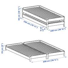 Utaker Stackable Bed With 2 Mattresses Pine Husvika Twin Ikea In 2020 Diy Daybed Ikea Ikea Bed