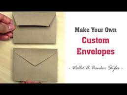If you try making this type of card and envelope, make sure to send me a pic of your results. How To Make Envelopes Any Size Easy Custom Envelopes For Cards In 2 Styles Wallet Banker Youtube