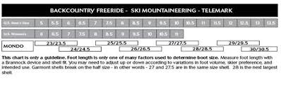 Garmont Boot Size Chart Wish I Had Seen This When I Got