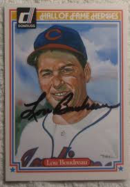 Lou Boudreau Hall of Fame Heroes Autographed Card Indians No COA