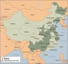 China is located in eastern asia. Map Of Survey Regions China Health And Nutrition Survey Chns