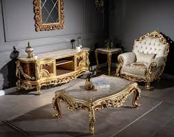 These end tables are ready for a stack of books you've been wanting to read and a chic lamp. Casa Padrino Luxury Baroque Living Room Set White Gold Brown Gold 2 Sofas 2 Armchairs 1 Coffee Table Living Room Furniture In Baroque Style Noble Magnificent